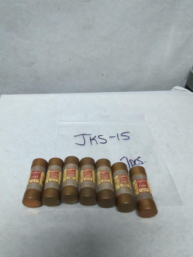 Used COOPER BUSSMANN,JKS-15,LIMITRON 15 AMP FUSE LOT OF 7 PRE-OWNED