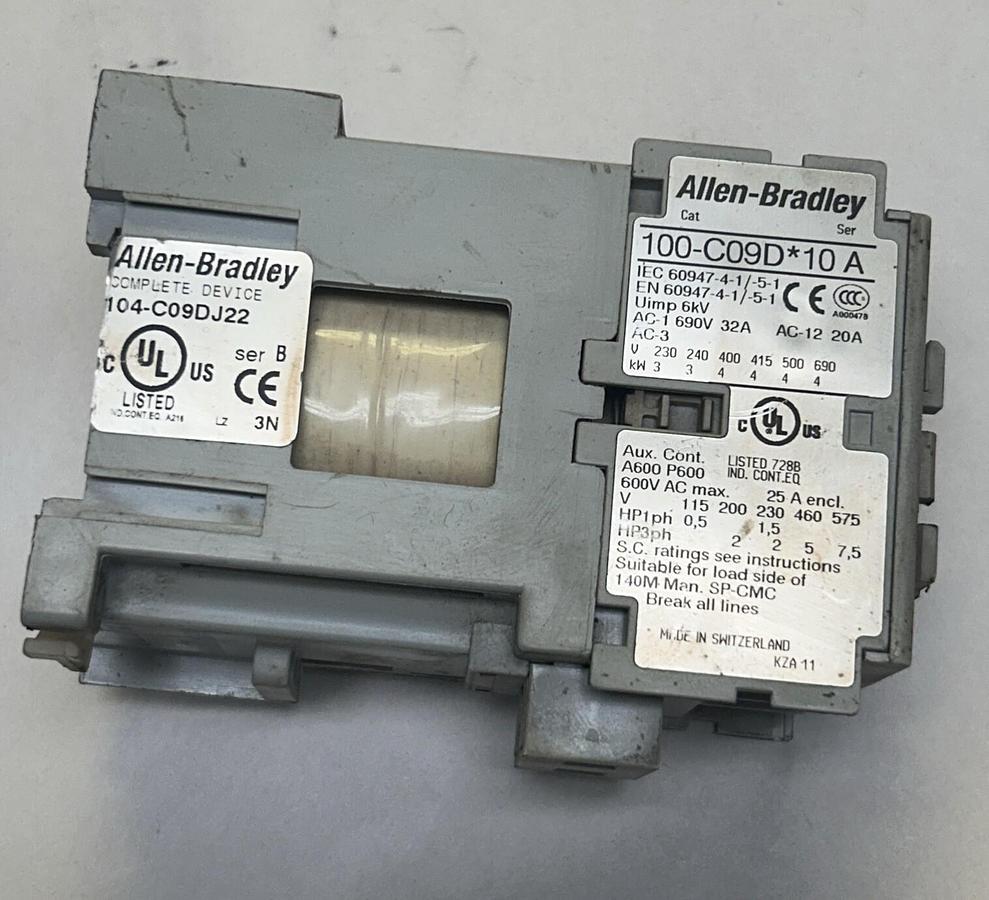 Used ALLEN BRADLEY,100-C09D10,CONTACTOR