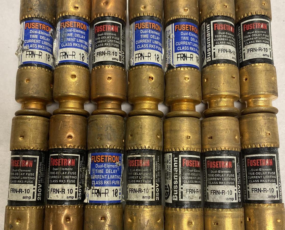Cooper Bussmann,FRN-R-10,Fusetron Fuse Lot Of 14 NOS