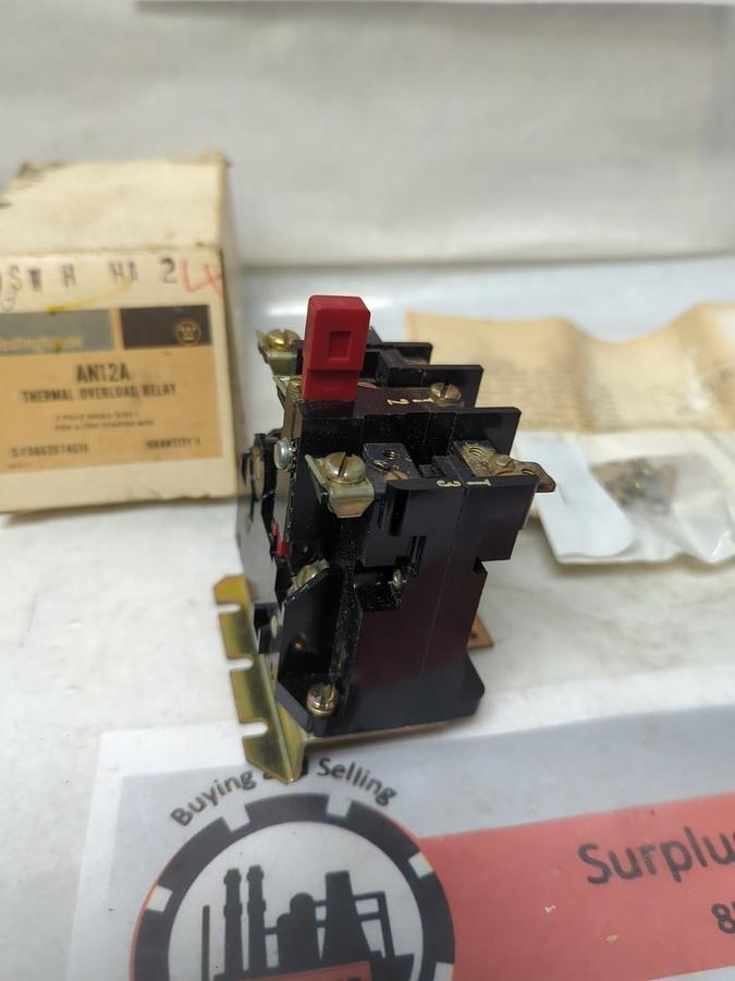 WESTINGHOUSE,AN12A,THERMAL OVERLOAD RELAY 2-POLE NEMA 1 NOS
