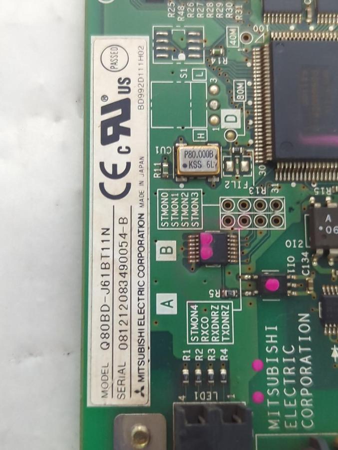 Used MITSUBISHI,Q80BD-J61BT11N,CC-LINK INTERFACE CARD PRE-OWNED