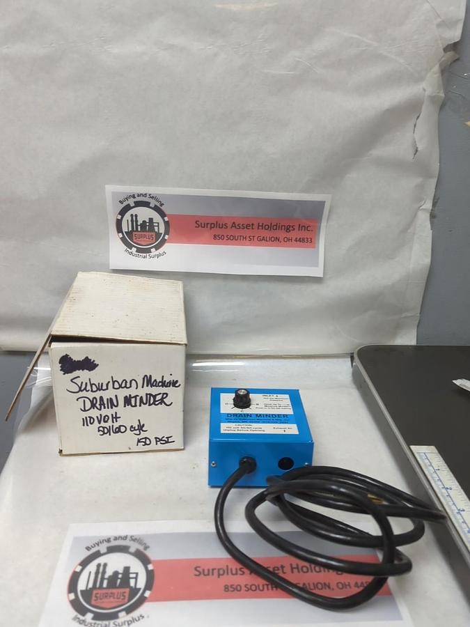 Used SUBURBAN MACHINE,50/60 CYCLE,DRAIN MINDER 110 VOLT PRE-OWNED