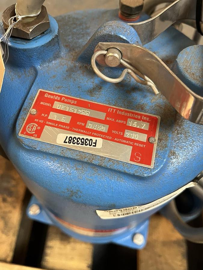 GOULDS,WE1512HH,EFFLUENT SUBMERSIBLE PUMP 1.5HP 230V 1PH