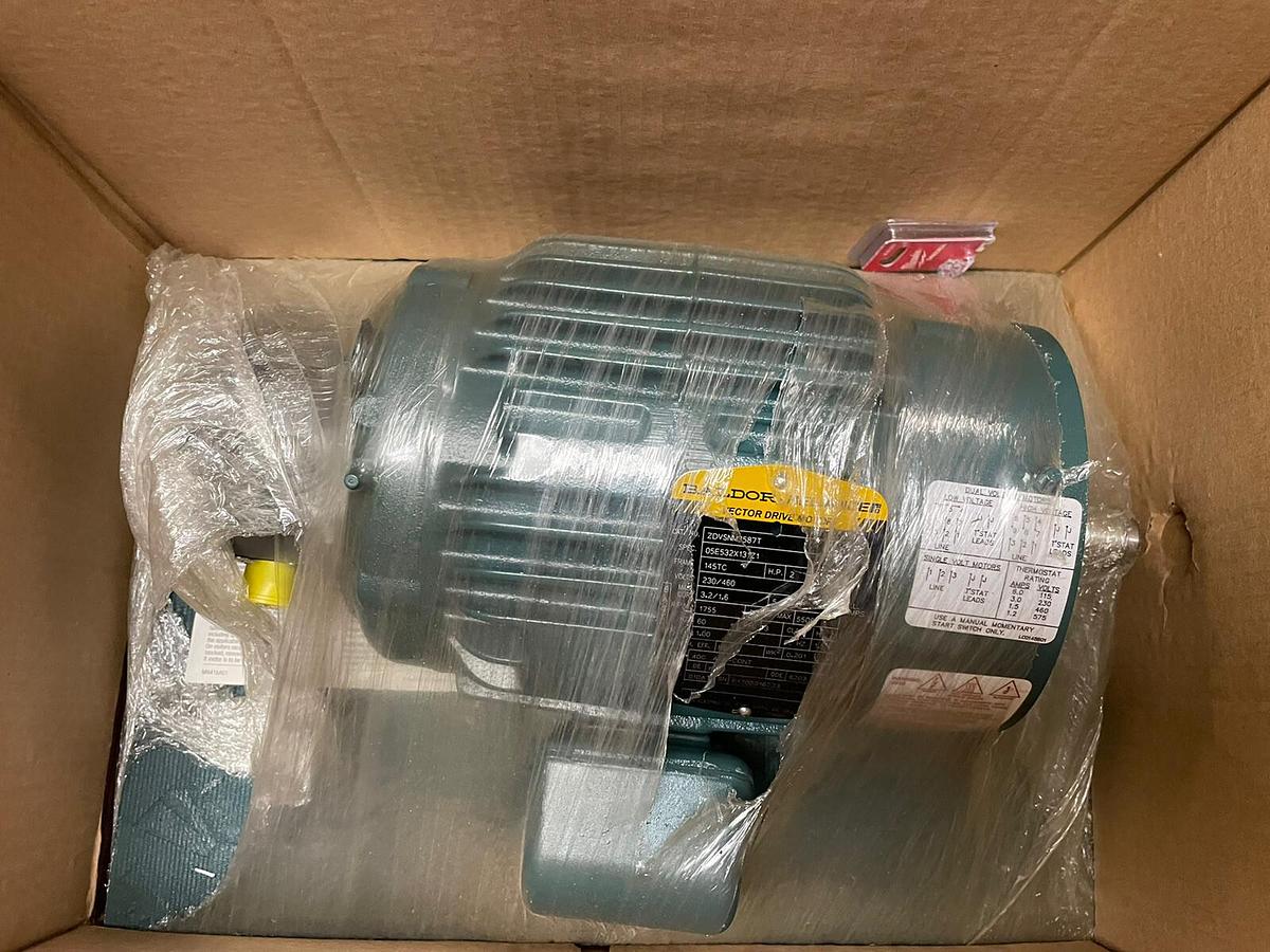 Used BALDOR,ZDVSNM3587,2HP VICTOR DRIVE MOTOR 1755RPM 230/460V 145TC