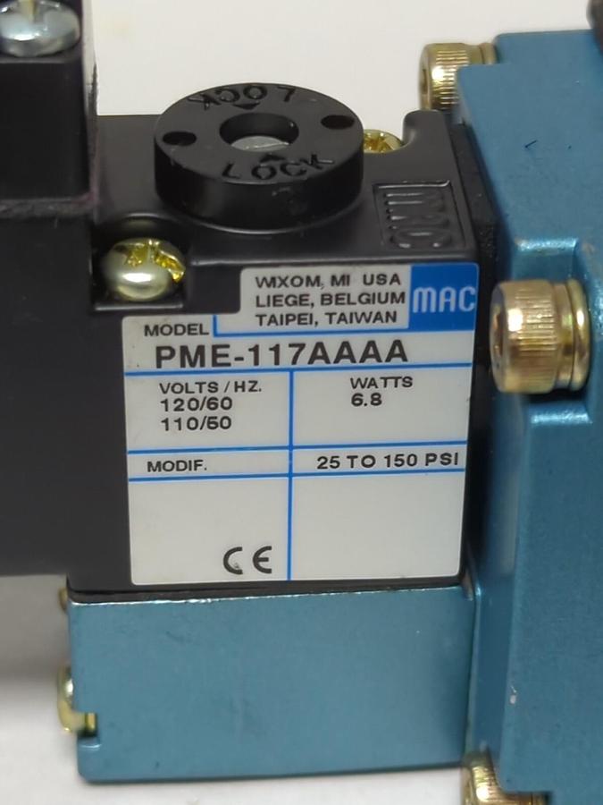 MAC,PME-117AAAA,SOLENOID VALVE 25-150 PSI NOS
