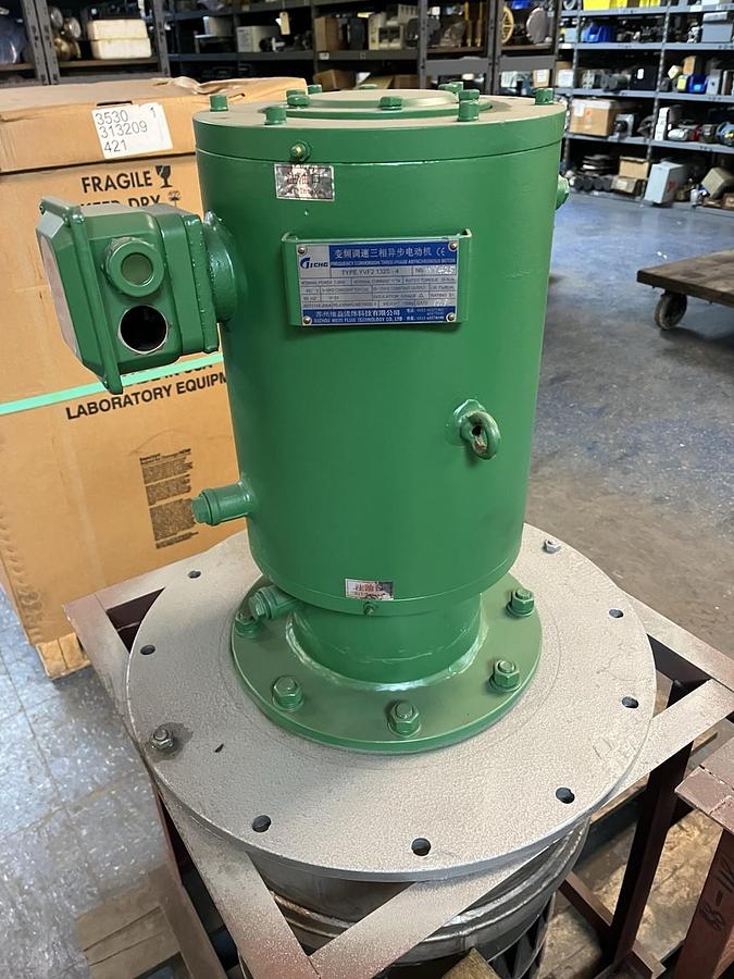 Used SUZHOU WEIYI,YVF2-132S-4,ASYNCRONOUS MOTOR FLUID PUSHER 5.5KW 480V