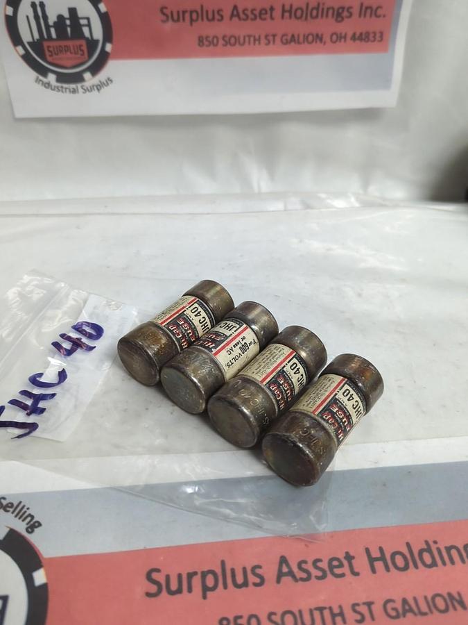 Used BUSSMANN,JHC-40,HI-CAP 40 AMP FUSE LOT OF 4 PRE-OWNED
