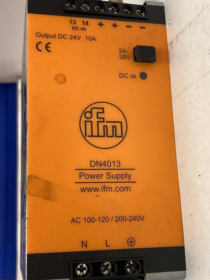 Used IFM,DN4013,Single Phase Power Supply 24V 10A 240W