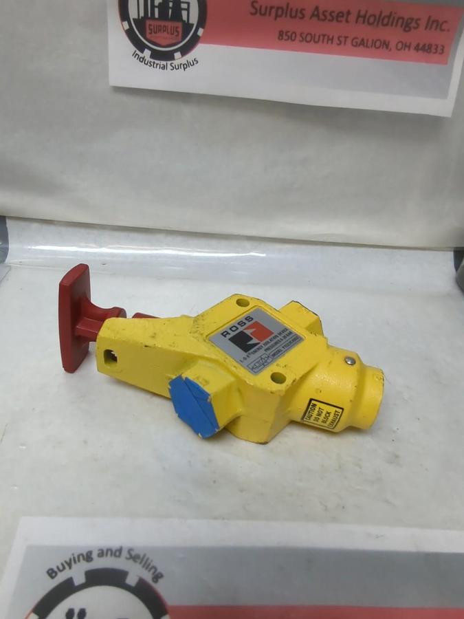 Used ROSS,Y1523C4002,PNEUMATIC SAFETY LOCKOUT VALVE 0-20 BAR PRE-OWNED