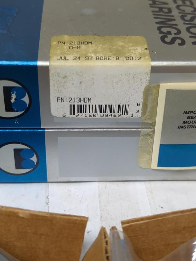 BARDEN,213HDM,PRECISION ANGULAR CONTACT BEARINGS SET OF 2 NOS