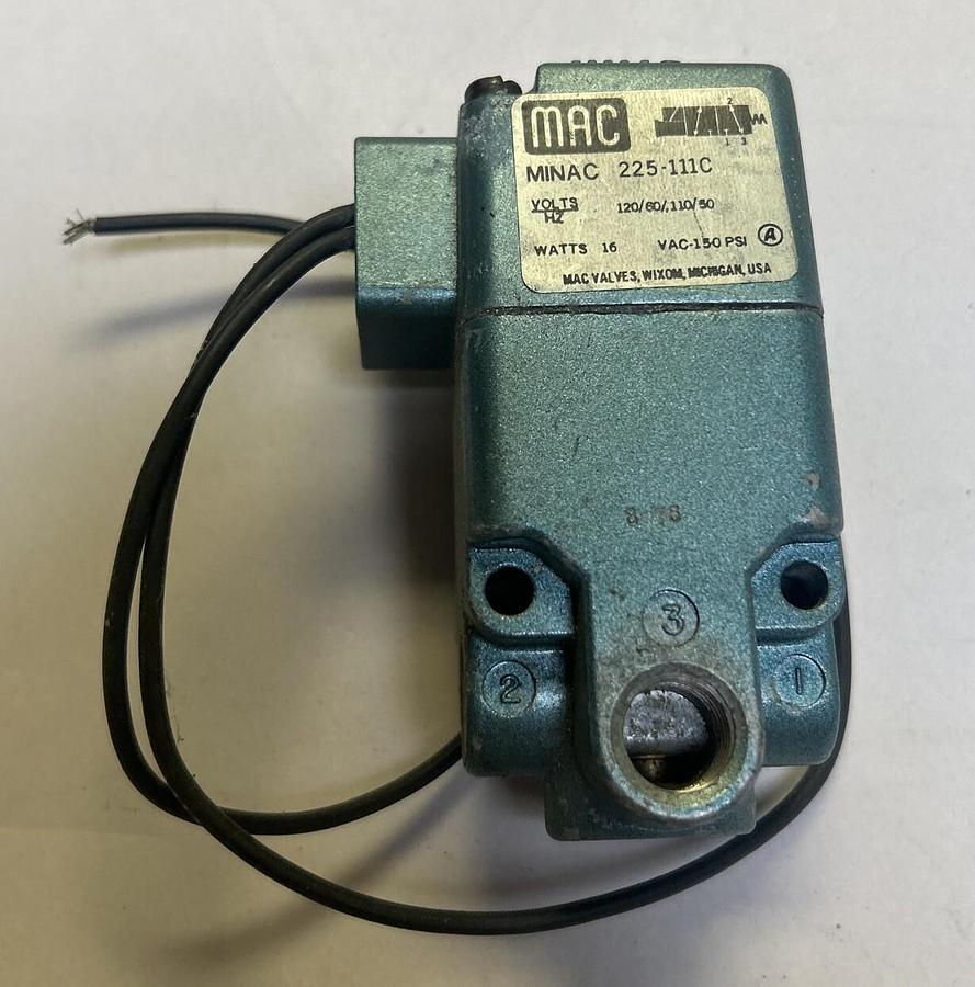 Used MAC VALVES,225-111C,SOLENOID VALVE