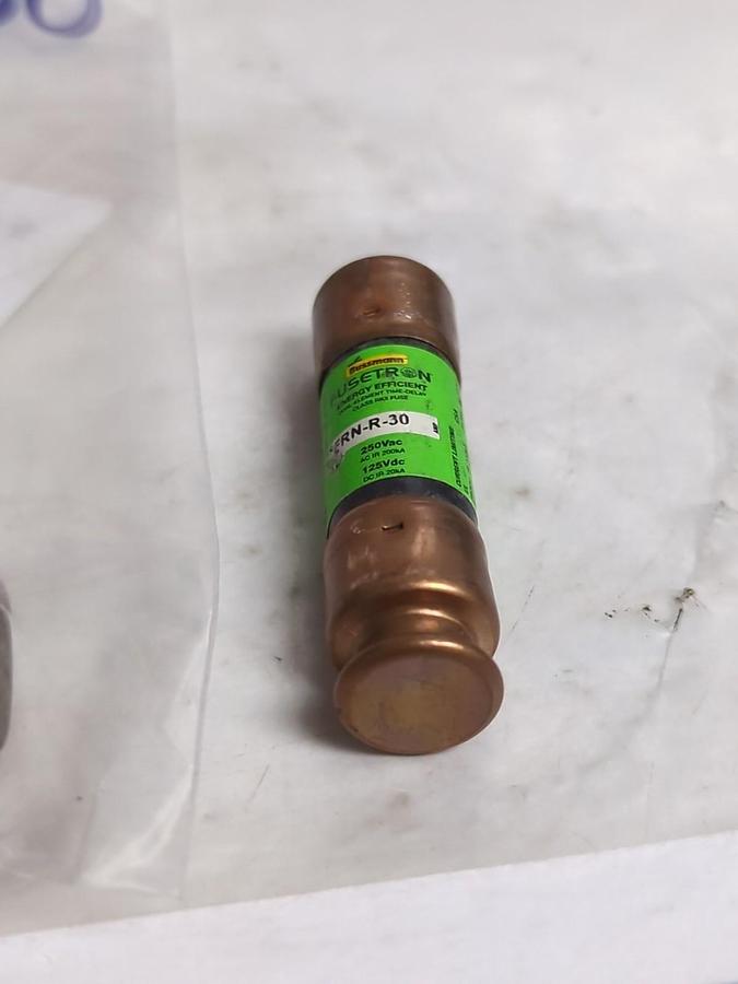 Used COOPER BUSSMANN,FRN-R-30,FUSETRON 30 AMP FUSE LOT OF 3 PRE-OWNED