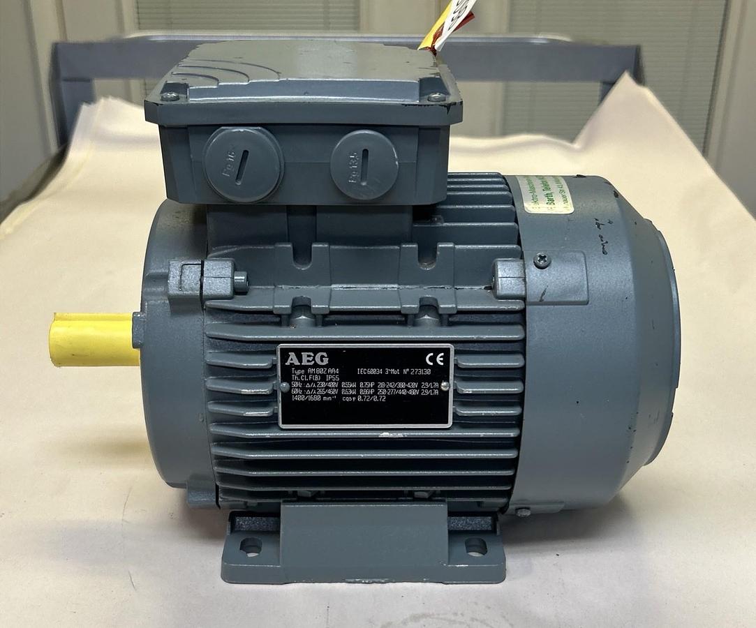 AEG,AM80ZAA4,MOTOR 3/4HP 218-242/380-420V 1400/1680RPM 3PH