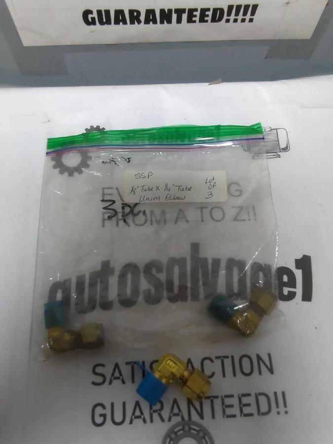 SSP DUOLOK,NA,1/8 IN TUBE X 1/4 IN TUBE UNION ELBOW LOT OF 3 NOS