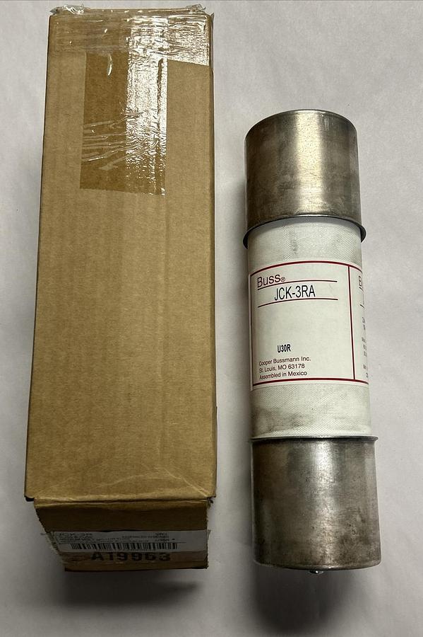 Used COOPER BUSSMANN,JCK-3R,MEDIUM VOLTAGE FUSE 100A 2.54KV-AC NEW