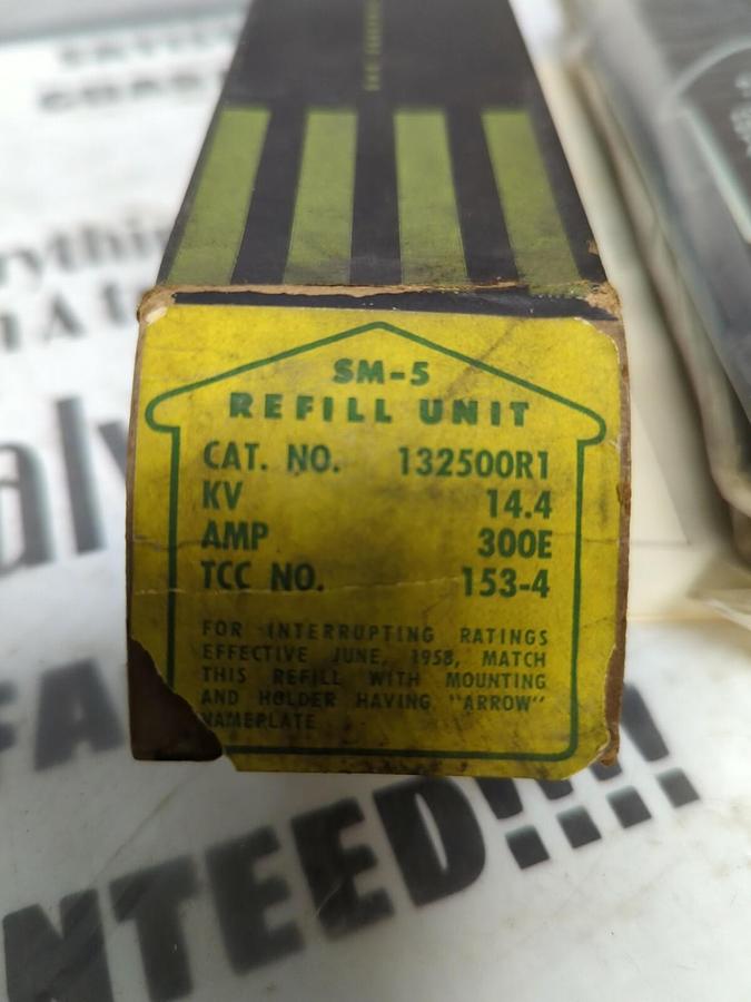 S & C,132500RT SM-5,REFILL UNIT KV-14.4 AMP-300E TCC NO-153-4 NOS