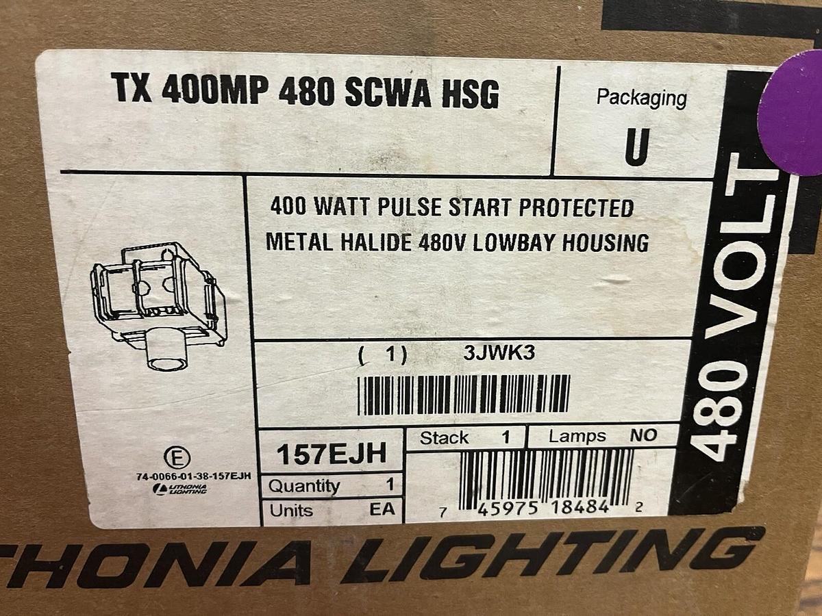 LITHONIA,3JWK3,TX-400MP-480-SCWA-HSG 400 WATT 480V METAL HALIDE LOWBAY HOUSING