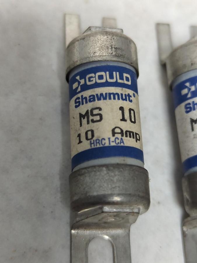 GOULD,MS10,10 AMP 600V FUSE LOT OF 2 NOS