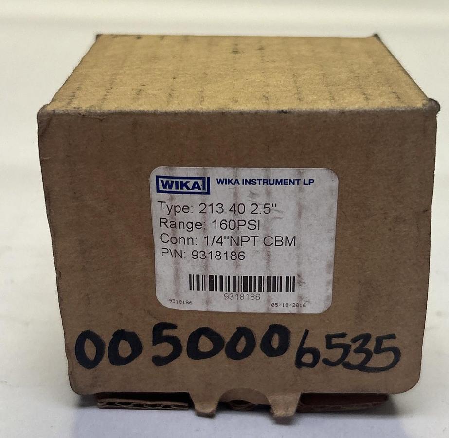 WIKA,9318186,PRESSURE GAUGE 160 PSI 1/4INCH NPT NOS