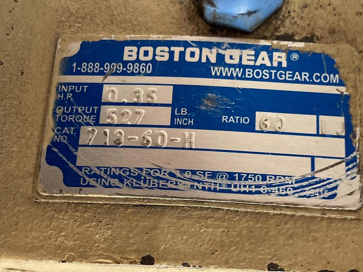 Used Boston Gear,718-60-H,Worm Speed Reducer