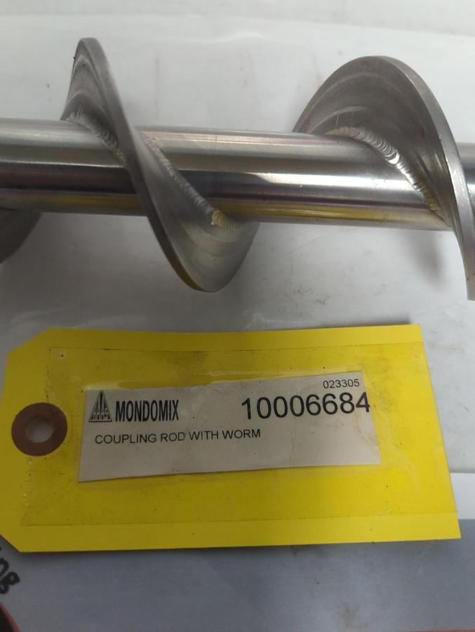 Used MONDOMIX,023305,COUPLING 11 INCH LONG ROD WITH WORM 10006684 PRE-OWNED