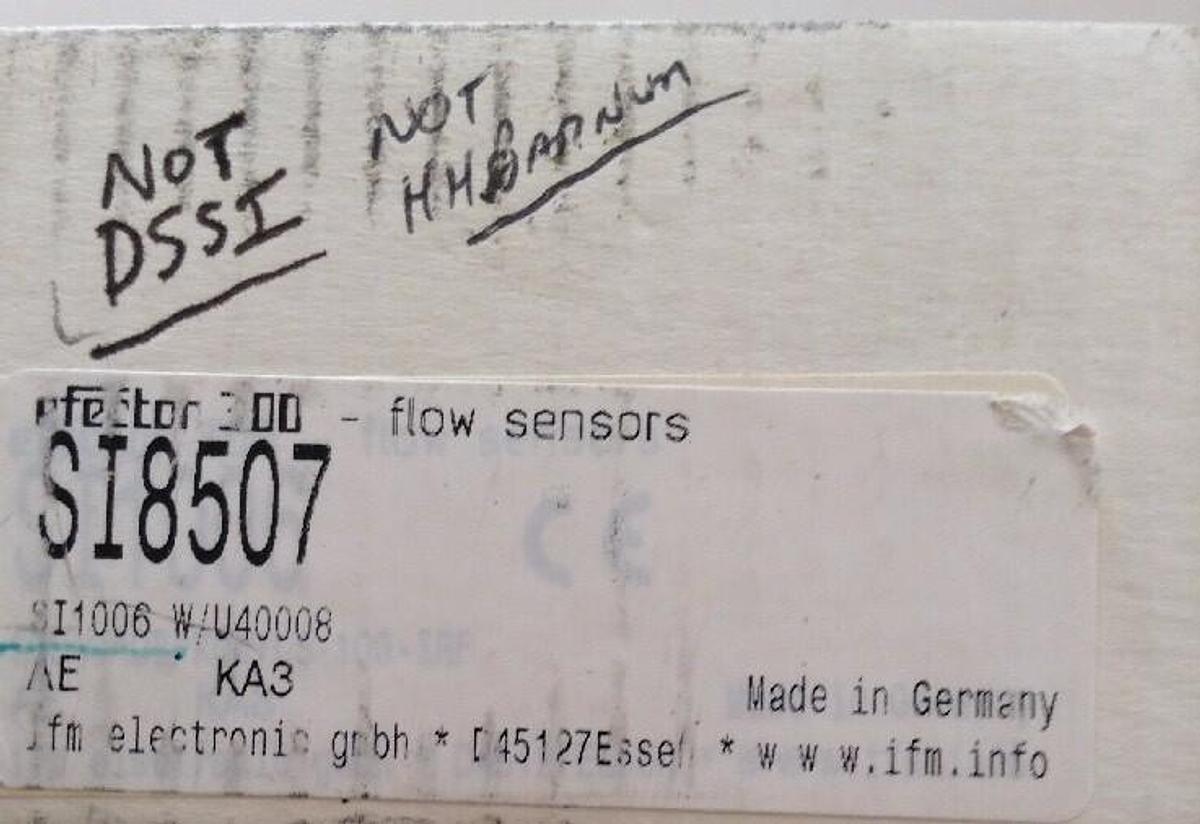 IFM Effector,S1106 U40008,300 Flow Sensor