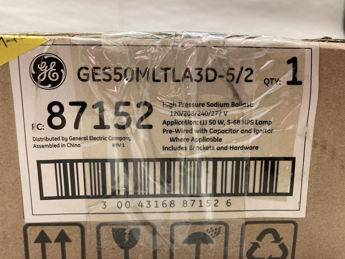 GE,GES50MLTLA3D,High Pressure Solenoid Ballast 120/208/240/277V