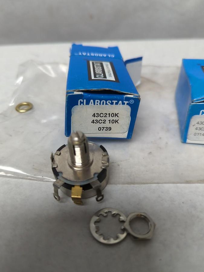 CLAROSTAT,43C210K,POTENIOMETER LOT OF 2 NOS