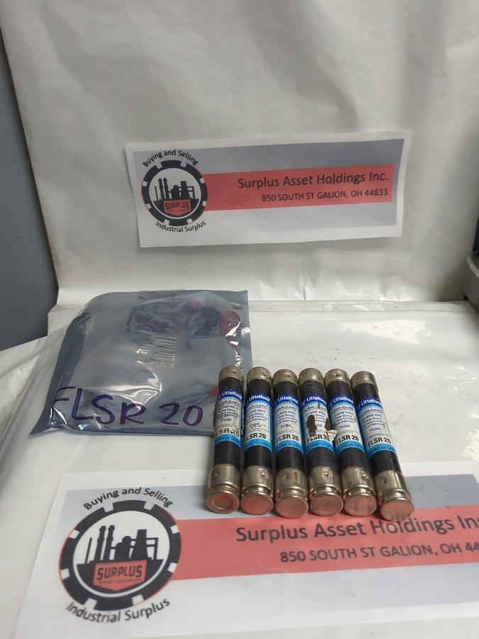 Used LITTELFUSE,FLSR-20,POWR-GARD FUSE 20 AMP LOT OF 6 PRE-OWNED