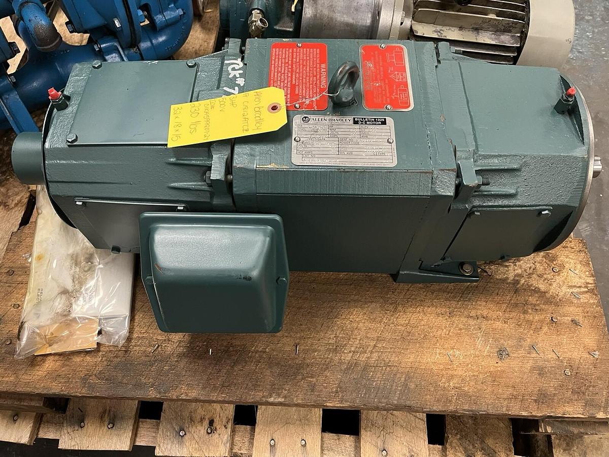 Used ALLEN BRADLEY,C1812ATCZ,DC MOTOR 1325 3HP 1750RPM 300VDC