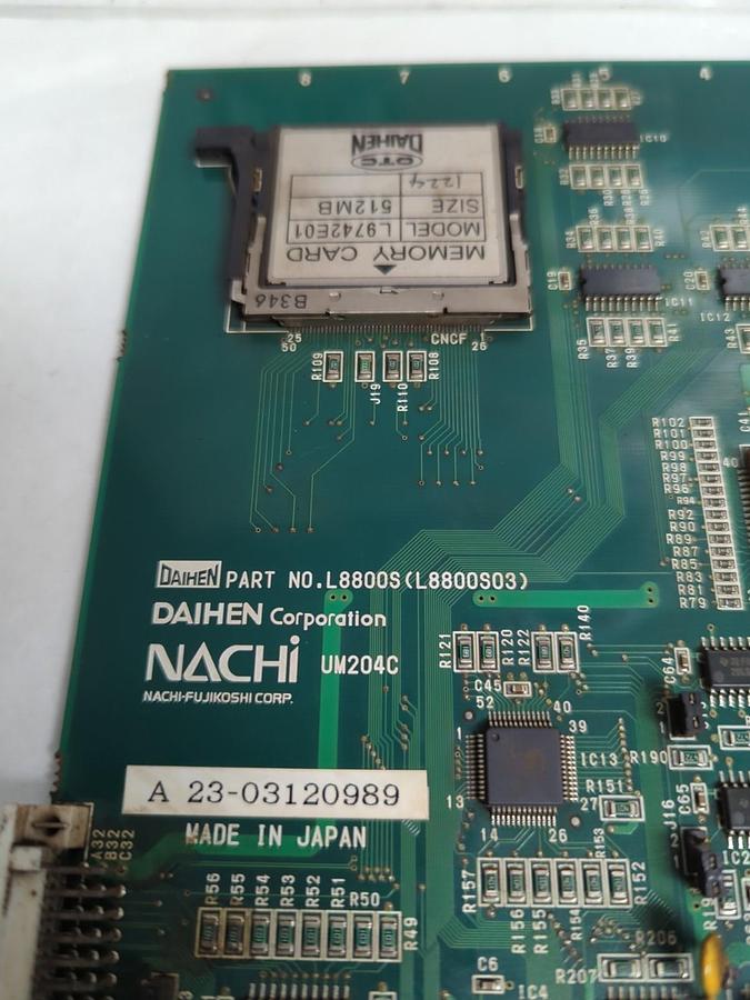 Used NACHI DAIHEN,L88005(L8800S03),CIRCUIT BOARD MEMORY CARD UM204C PRE-OWNED