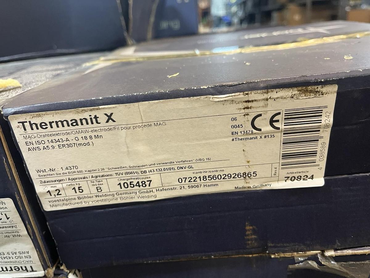 Used THERMANIT,EN ISO 14343-A-G-18.8Mn,WELD WIRE 1.2MM 33LBS