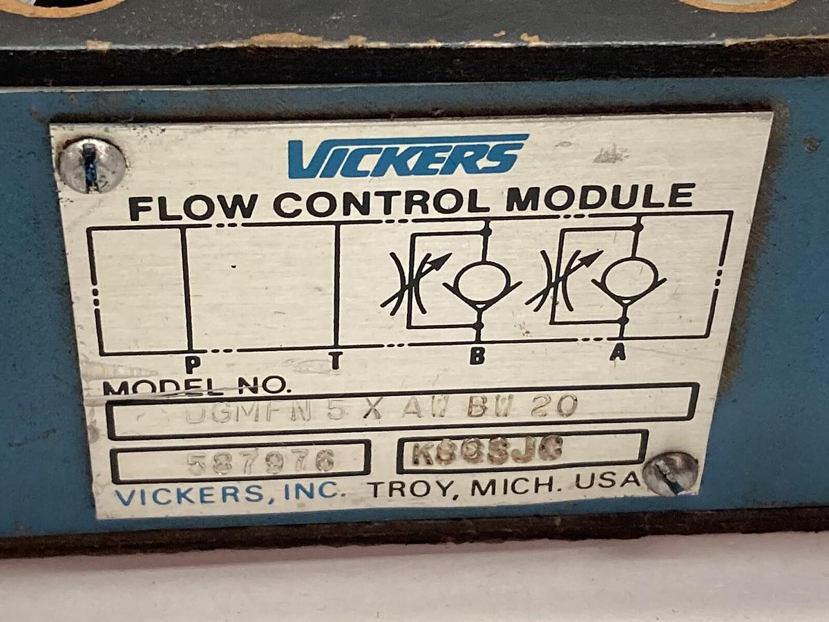 Used Vickers,DGMFN-5-X-AW-BW-20,Flow Control Valve