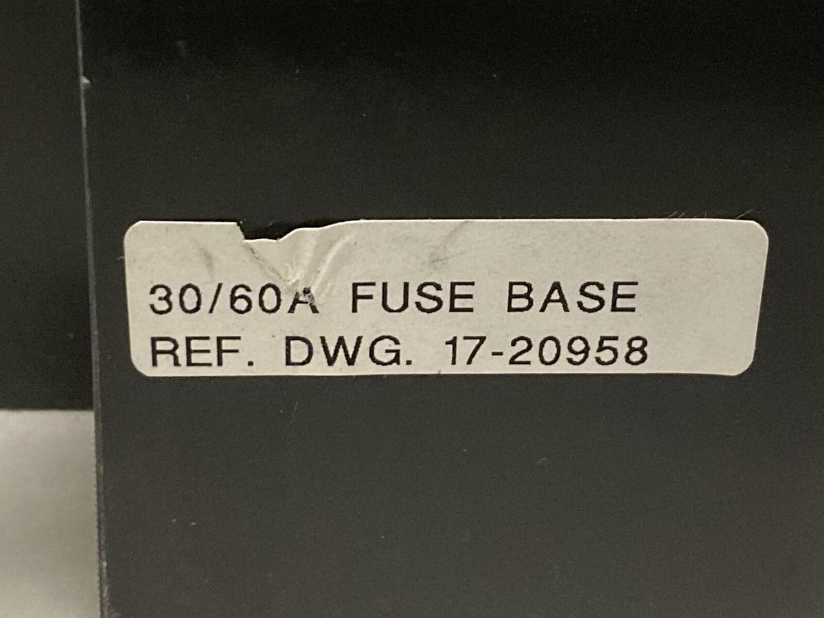 Used Eaton Cutler Hammer,17-20958 30/60A,3-Pole Fuse Base