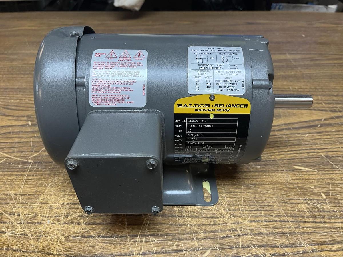 BALDOR,M3538-57,MOTOR 1/2HP 230/400V 56 50HZ 1425RPM