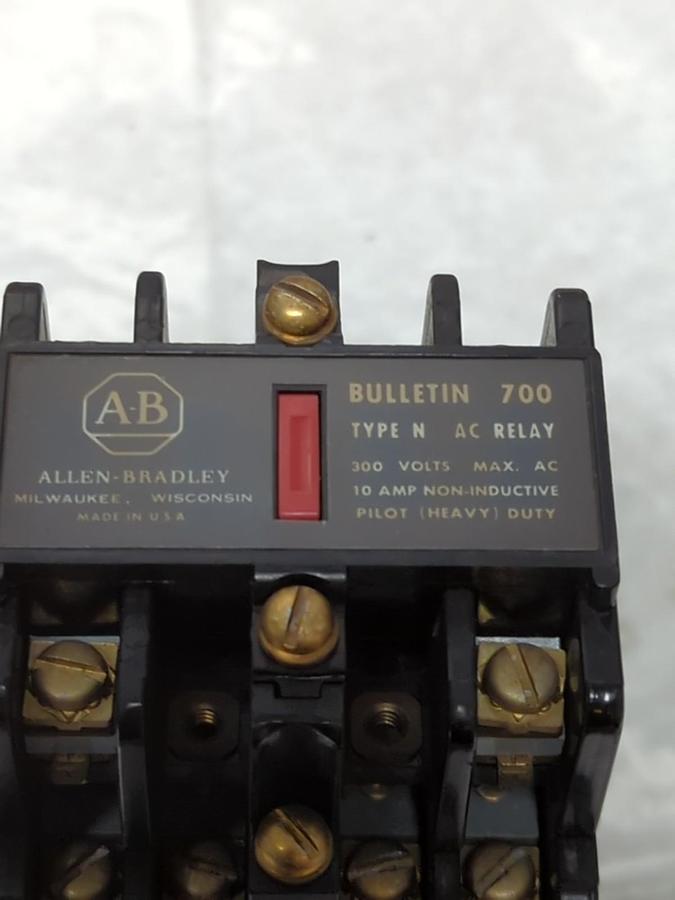 Used ALLEN BRADLEY,700-N600A1,SERIES B CONTROL RELAY PRE-OWNED