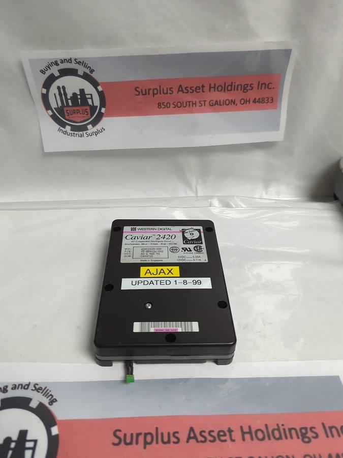 Used CAVIAR,2420,AT COMPATIBLE INTELLIGENT DRIVE WDAC2420-00H PRE-OWNED