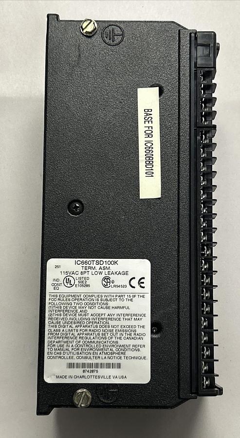 Used GE FANUC,IC660EBD101U1,GENIUS BLOCK ELECTRIC MODULE