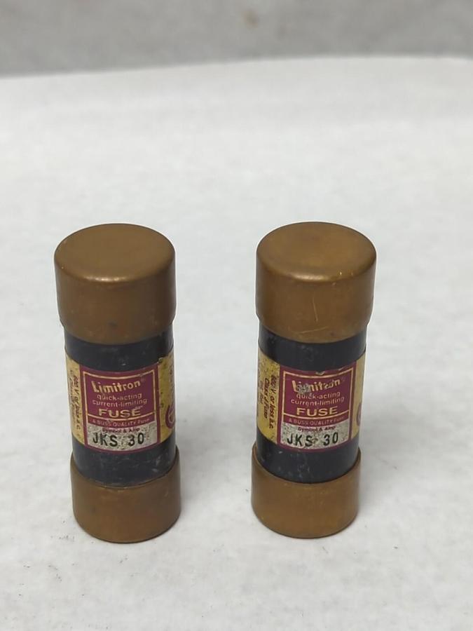 Used COOPER BUSSMANN,JKS-30,LIMITRON 30 AMP FUSE LOT OF 2 PRE-OWNED