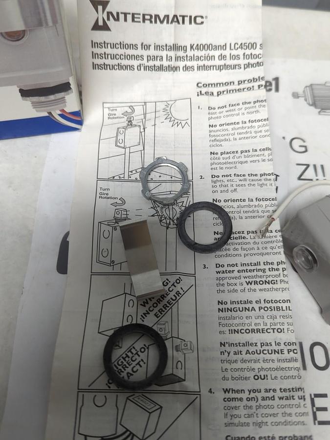 INTERMATIC,K4141C,PHOTO CONTROL STEM MOUNT 120 VAC NEW