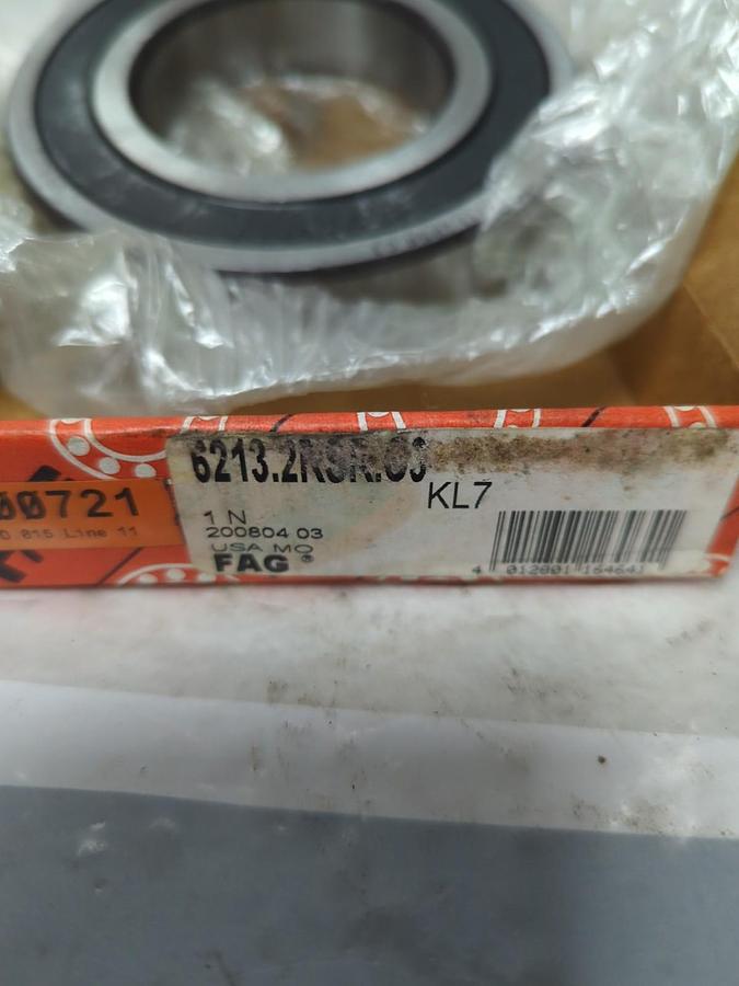 FAG,6213.2RSR.C3,DEEP GROOVE BALL BEARING 65MM BORE NOS