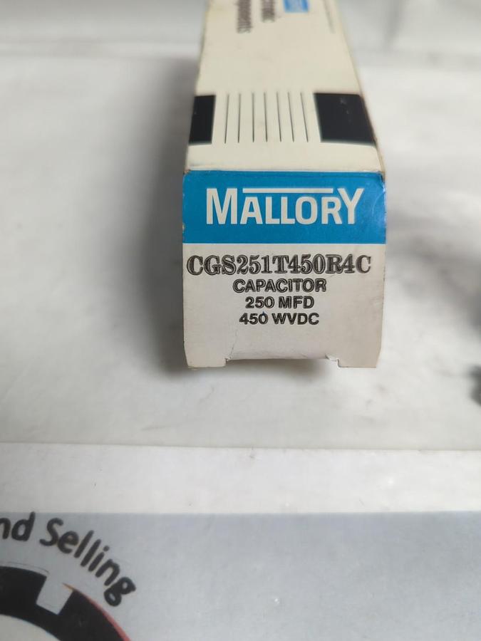 MALLORY,CGS251T450R4C,CAPACITOR 250MFD 450 WVDC NOS