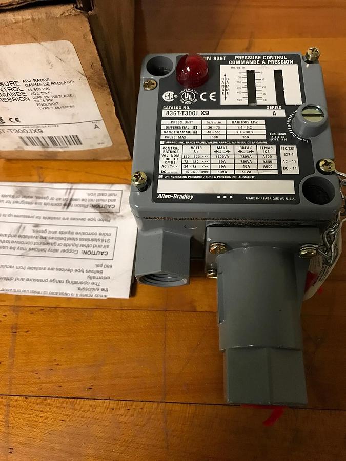 Allen Bradley,836T-T300JX9,Pressure Control Switch