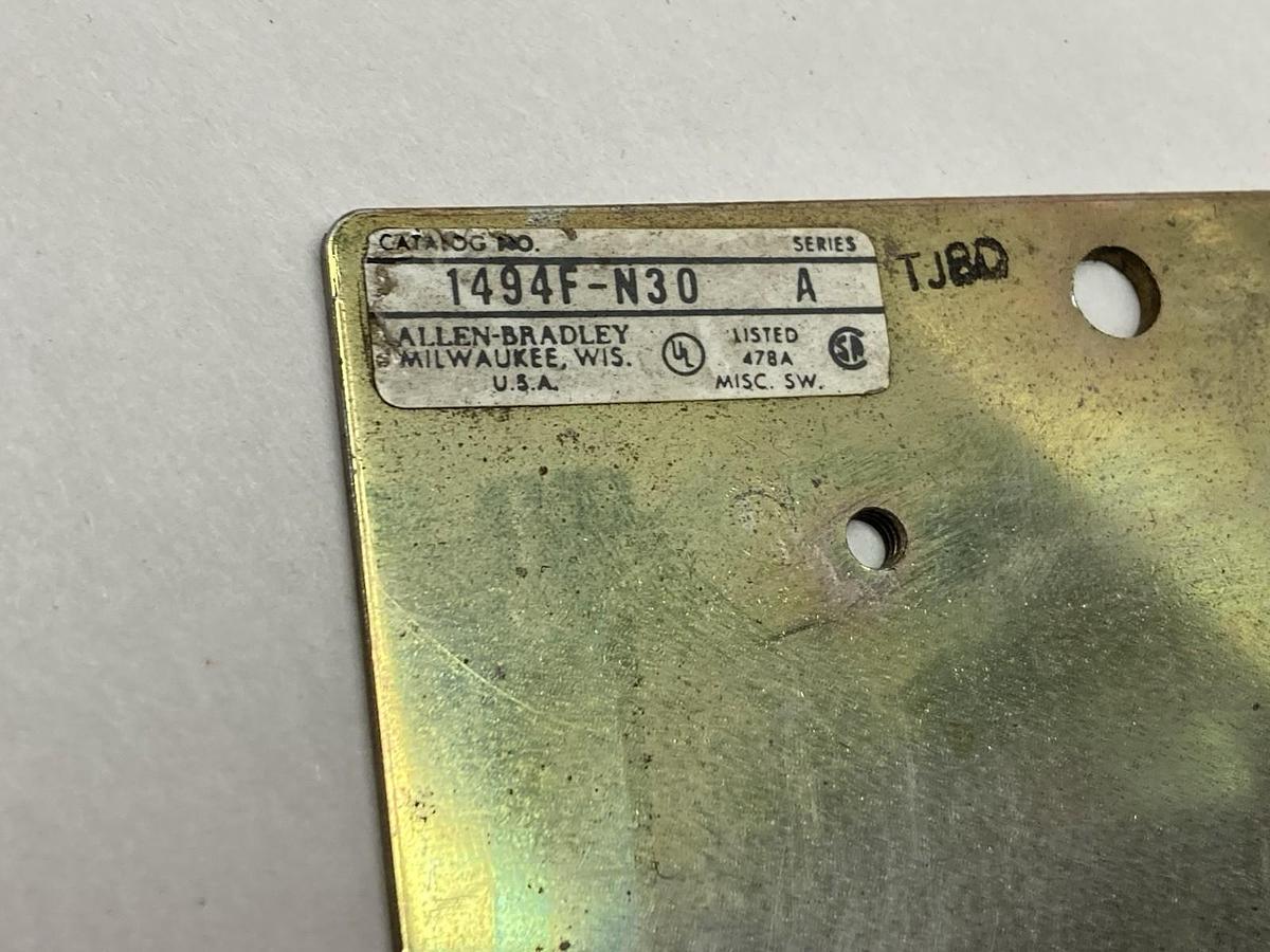 Used Allen Bradley,1494F-N30,Disconnect Switch Ser A 30A