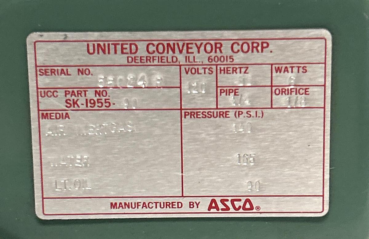 ASCO,SK-1955-90,SOLENOID VALVE NOS