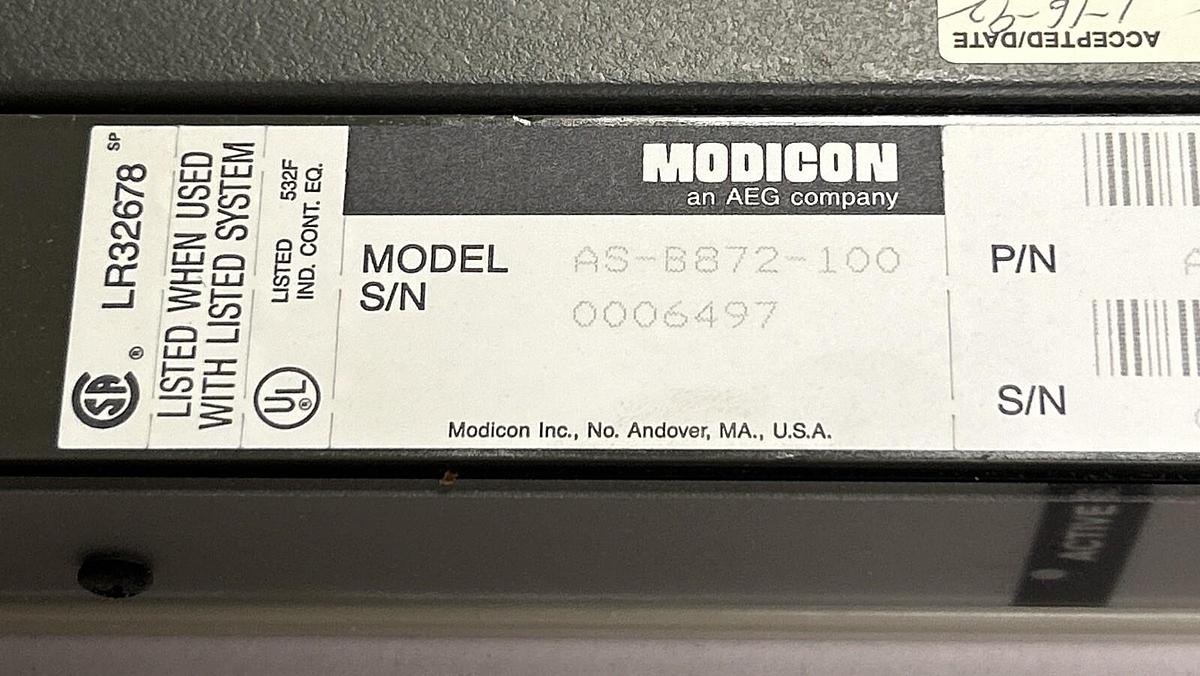 Used MODICON,AS-B872-100,ANALOG OUTPUT MODULE NOS