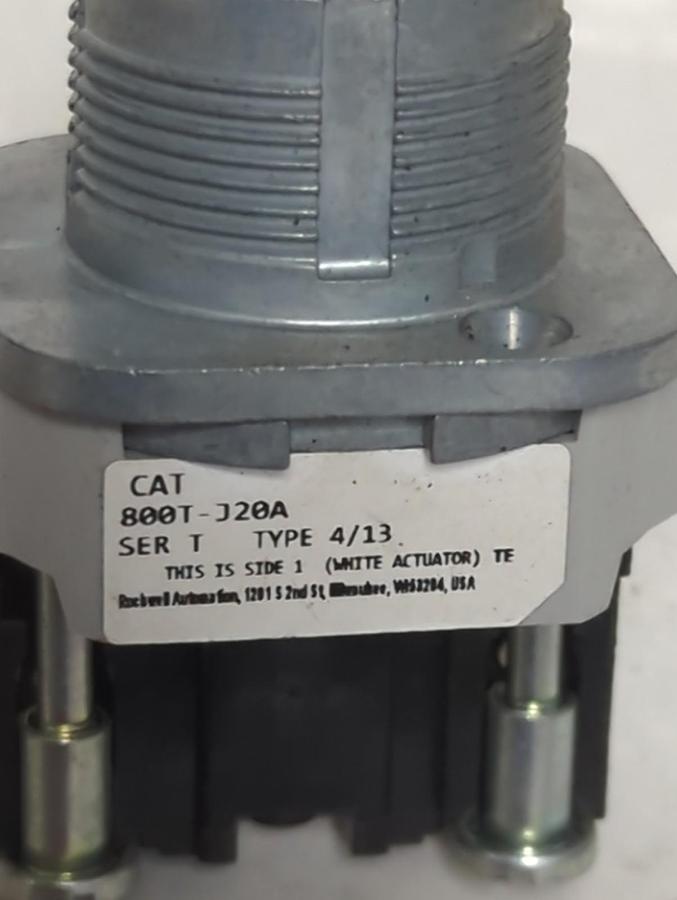 Used ALLEN BRADLEY,800T-J20A,SERIES T SELECTOR SWITCH BODY ONLY PRE-OWNED