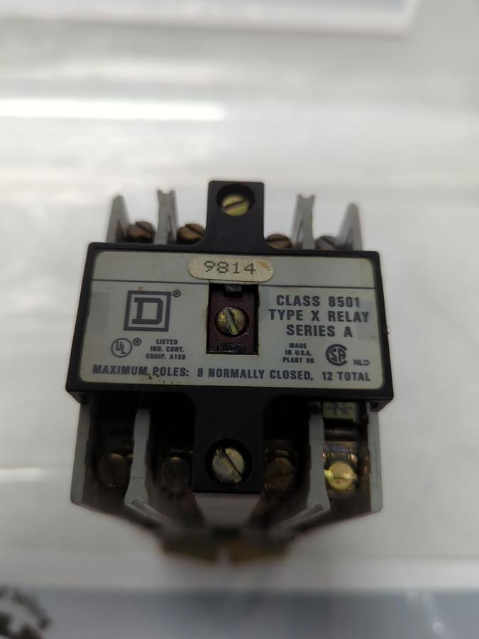 Used SQUARE D,8501-XD-20,CONTROL RELAY UNIT SERIES A PRE-OWNED