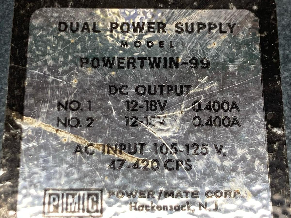 Used PMC,Powertwin-99,Dual Power Supply 105-125V, 47-420 CPS