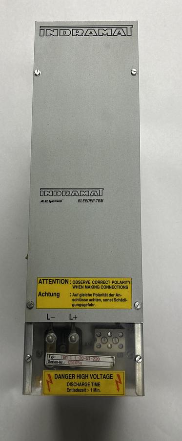 Used INDRAMAT,TBM 1.1-20-W1,SERVO BLEEDER MODULE
